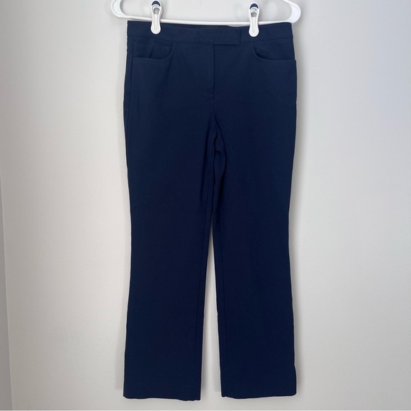 Theory Women's Blue Eco New Bistretch Crop Pants Size 2 - Picture 1 of 10